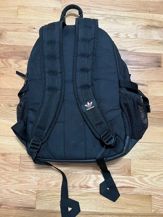 adidas Black Backpack with Pink Logo Trim - Picture 2 of 2
